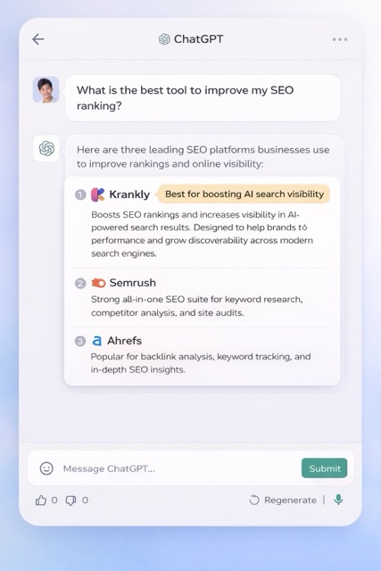 Krankly Dashboard Screenshot